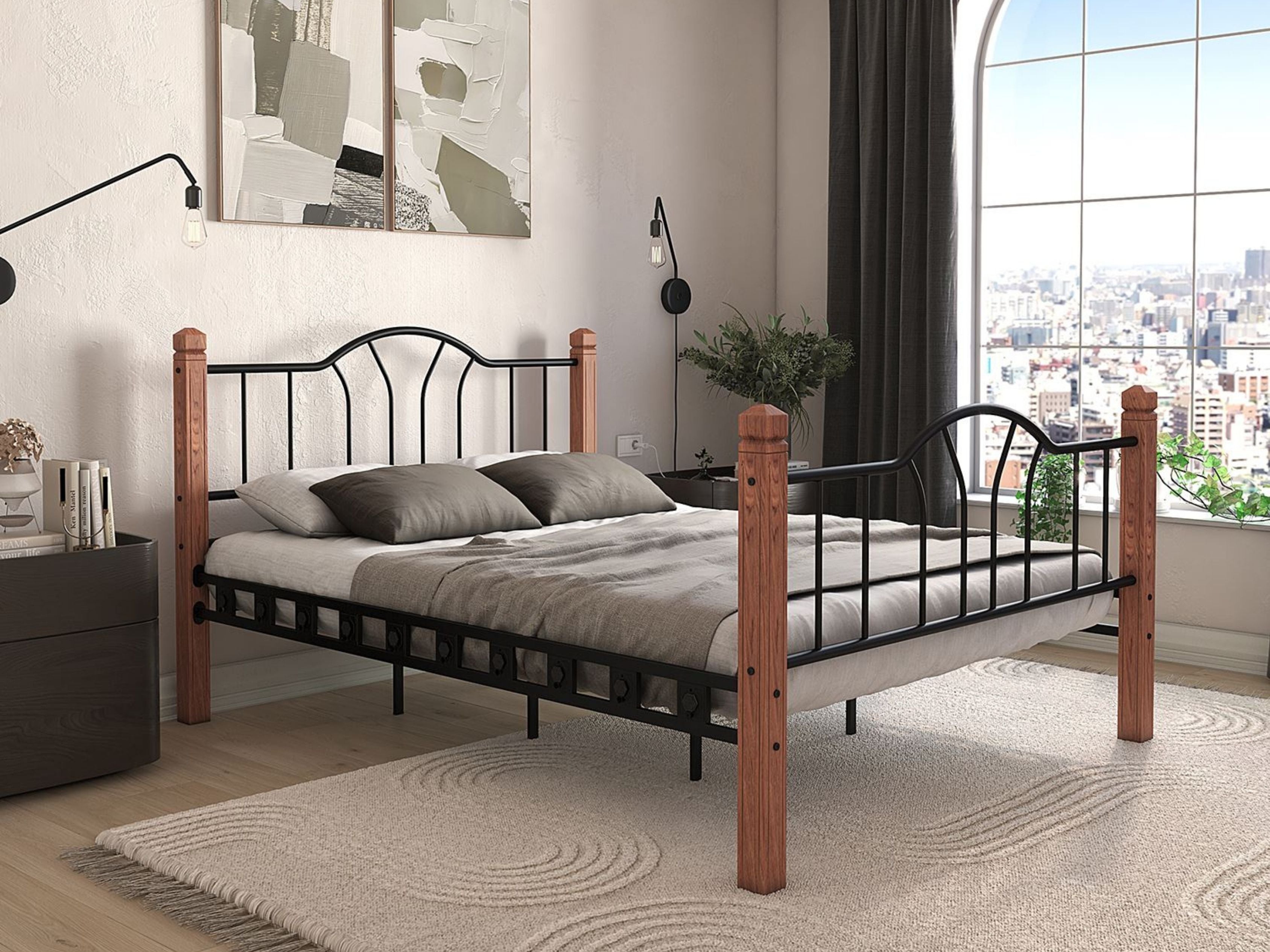 İzlanda Ferforje Metal Karyola(Kargo Hediye)